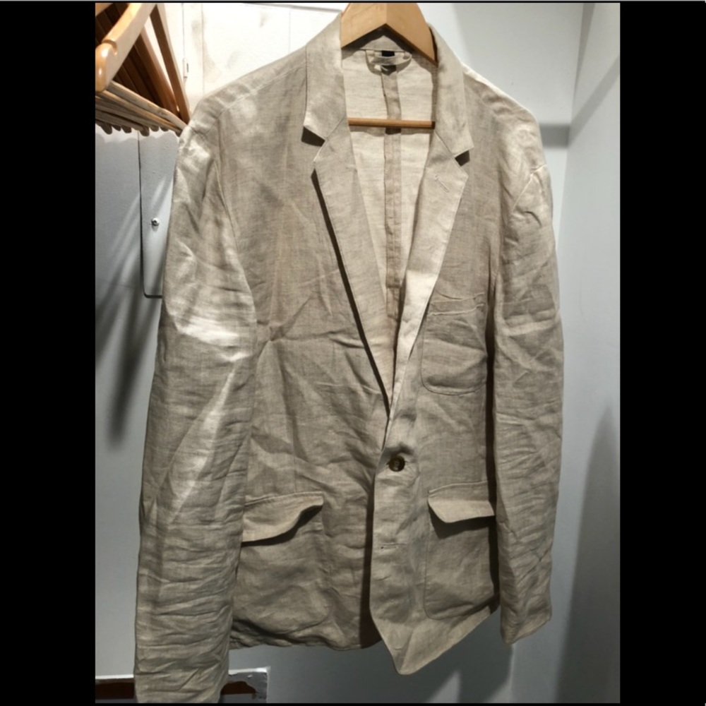 J. Crew Sport Jacket Linen XL Beige